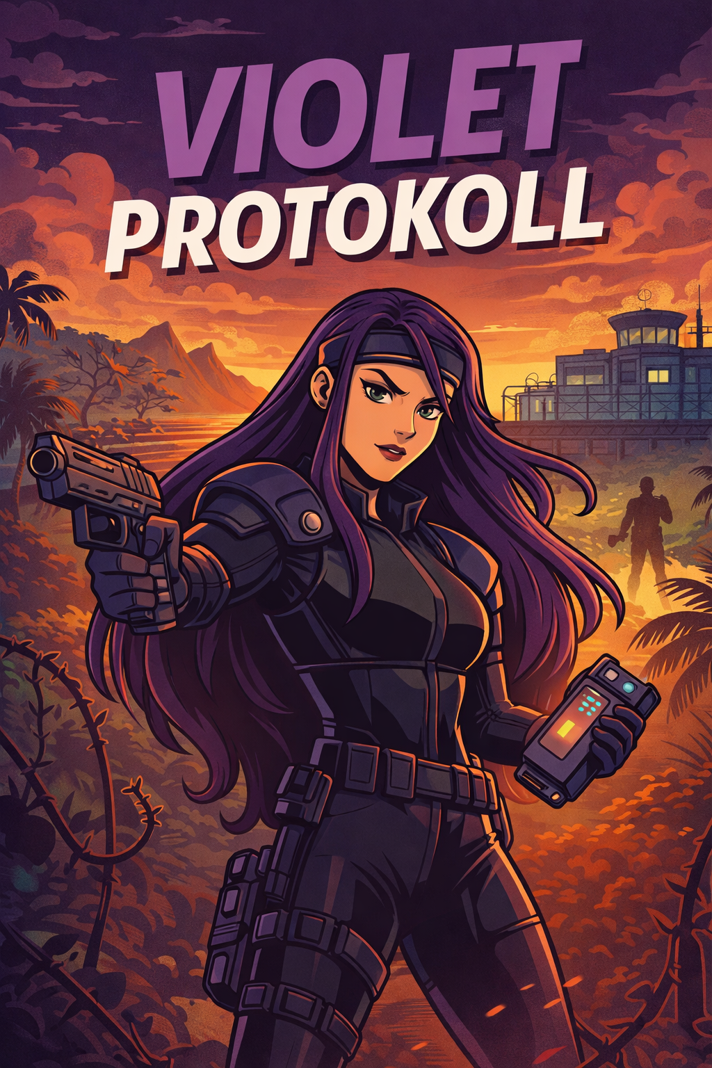 Cover of Violet Protokoll - Auf einer Karibikinsel ist die Sonne grell – und die Wahrheit tödlich.